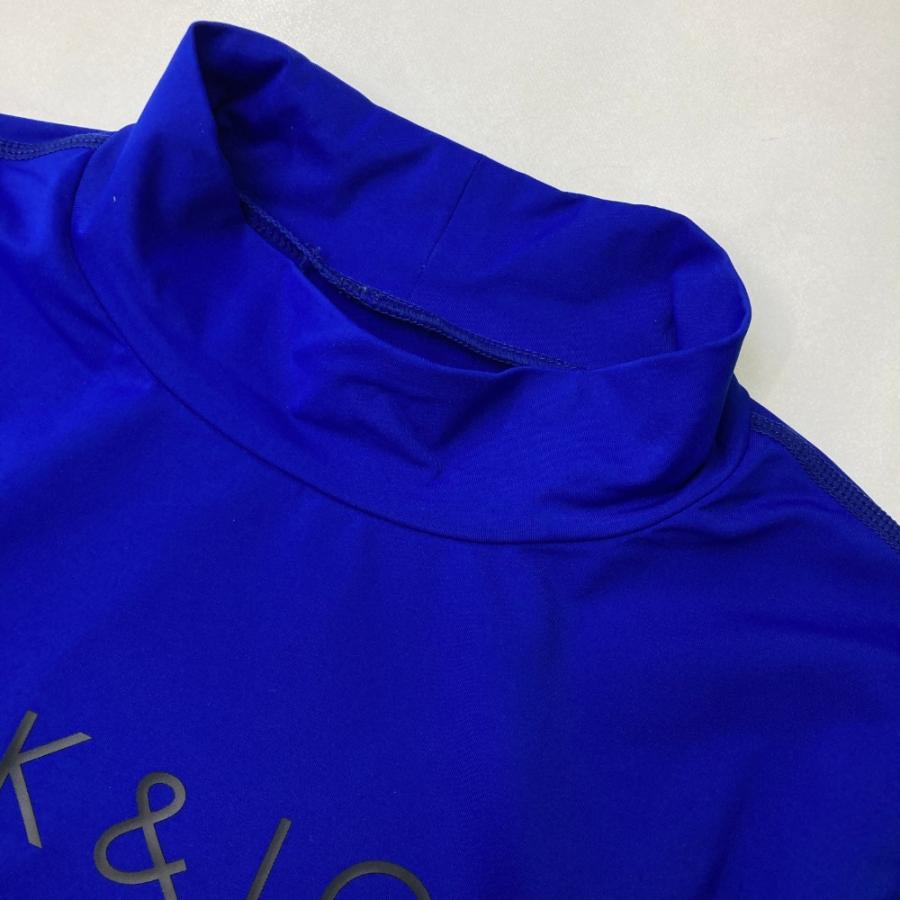 MARK&LONA マークアンドロナ ハイネック 長袖Tシャツ ブルー系 48