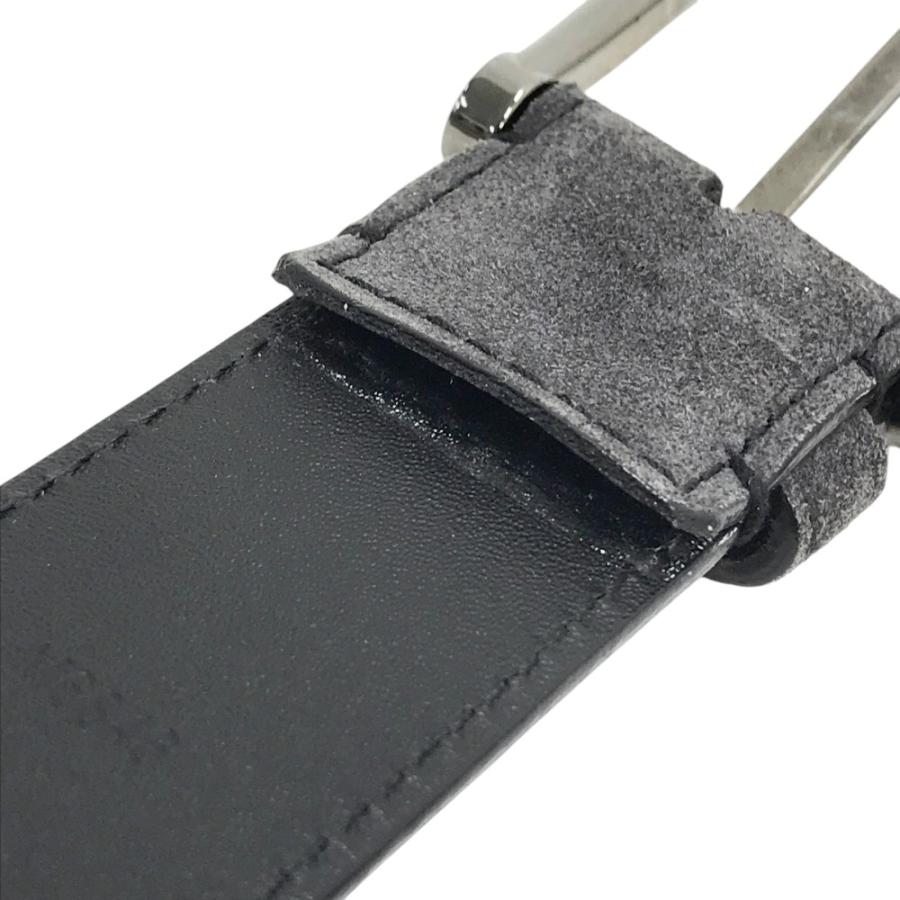 LOUIS VUITTON ルイ ヴィトン M6846 スエード ロゴ ベルト グレー系 90
