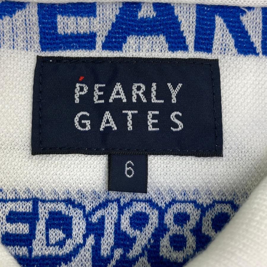 PEARLY GATES（パーリーゲイツ） 半袖ポロシャツ ロゴボーダー柄