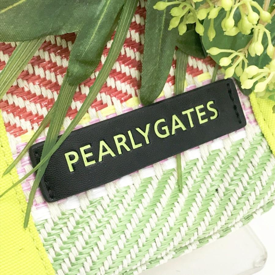 PEARLY GATES（パーリーゲイツ） カートバッグ ボーダー柄 グリーン系