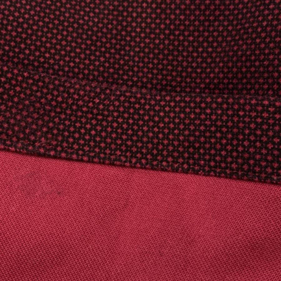 and per se（アンパスィ） 起毛 ストレッチパンツ 総柄 レッド系 88