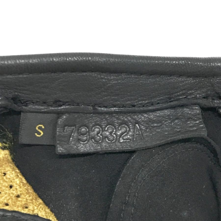 VANSON バンソン パンチング レザーグローブ イエロー系 S バイク