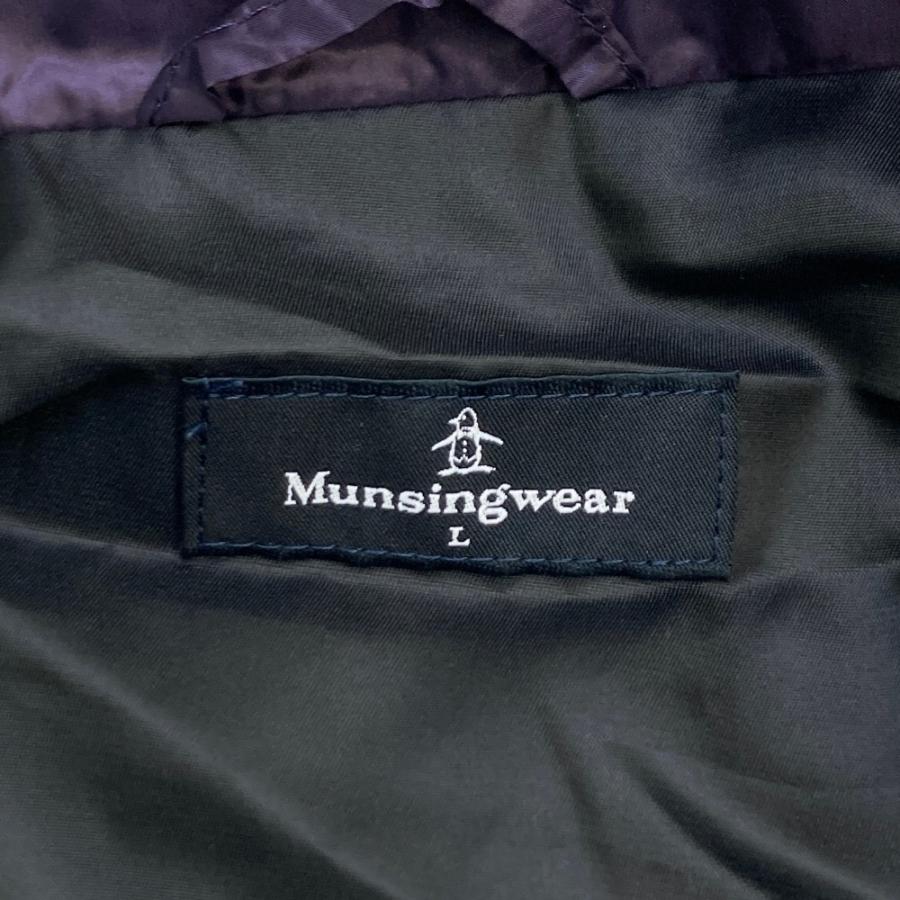 サイズ：L MUNSING WEAR マンシングウェア  中綿ジャケット  パープル系 [240101414054] ゴルフウェア メンズ ストスト MUNSING WEAR マンシングウェア 中綿ジャケット パープル系 L