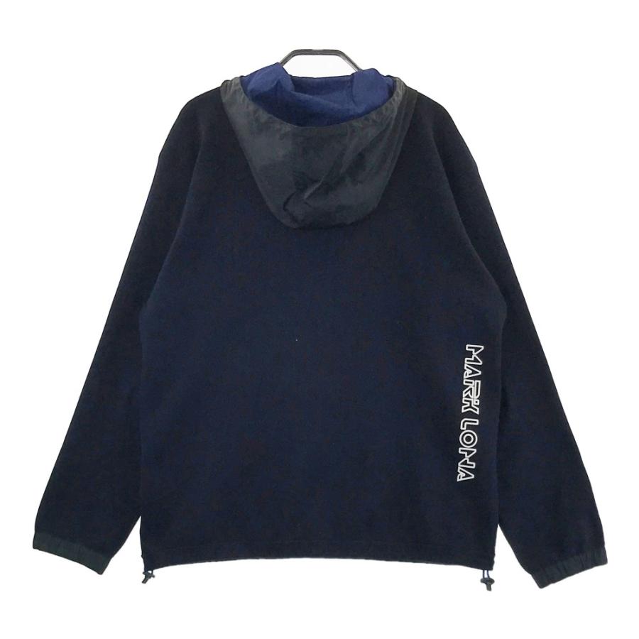 MARK&LONA マークアンドロナ ハーフジップ スウェットパーカー ネイビー MARK&LONA マークアンドロナ ハーフジップ 長袖パーカー スカル