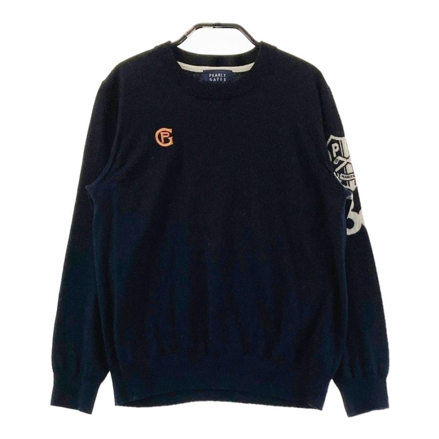 PEARLY GATES パーリーゲイツ ウール ニットセーター ネイビー系 1