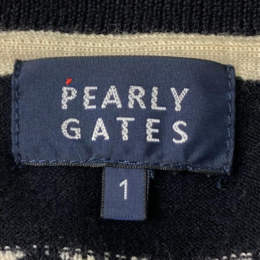 PEARLY GATES パーリーゲイツ ウール ニットセーター ネイビー系 1