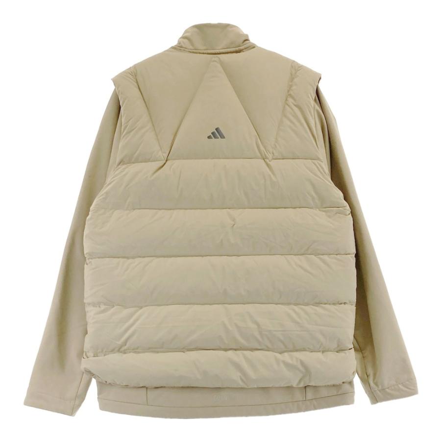 サイズ：L ADIDAS GOLF アディダスゴルフ IM7309 2024年モデル 3WAY ダウンベスト ジャケット  ベージュ系 [240101414975] ゴルフウェア メンズ ストスト ADIDAS GOLF アディダスゴルフ IM7309 2024年モデル 3WAY ダウン