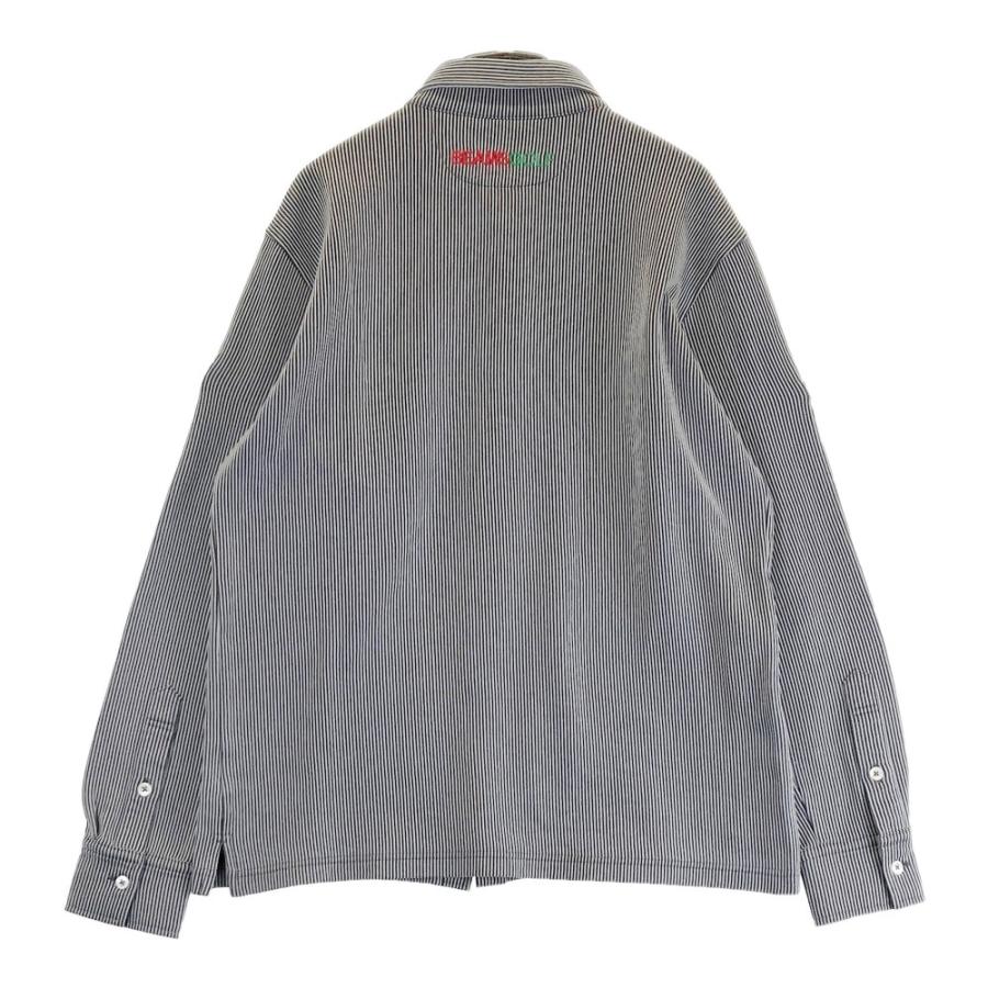 BEAMS GOLF ビームスゴルフ 長袖シャツ ストライプ ネイビー系 9