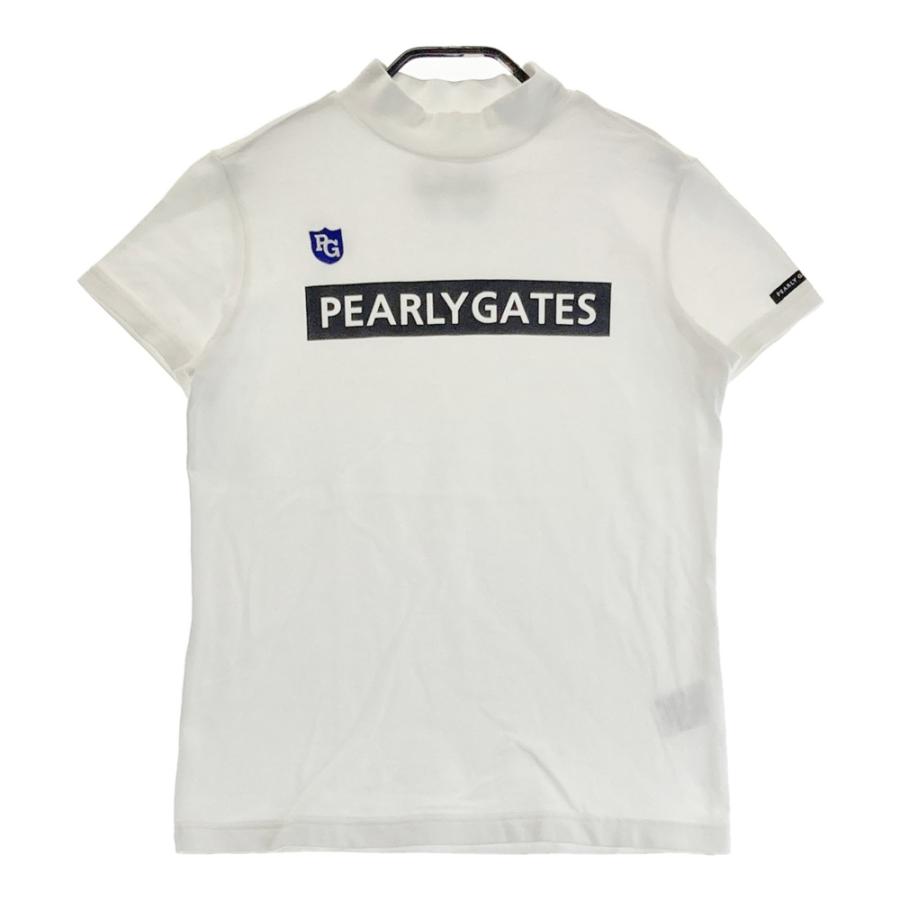 PEARLY GATES（パーリーゲイツ） フロントロゴ ハイネック 半袖Tシャツ