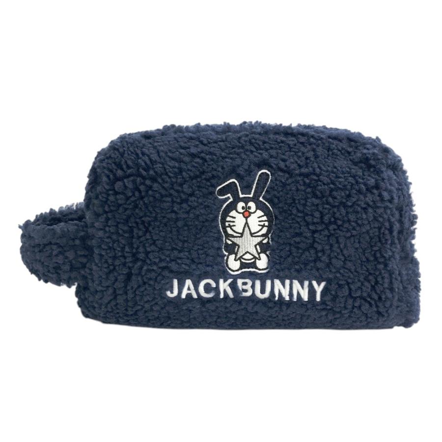 ジャックバニー　ドラえもん　ポーチ　ボア　ネイビー Jack Bunny!!（ジャックバニー） JACK BUNNY ボアポーチ ドラえもん