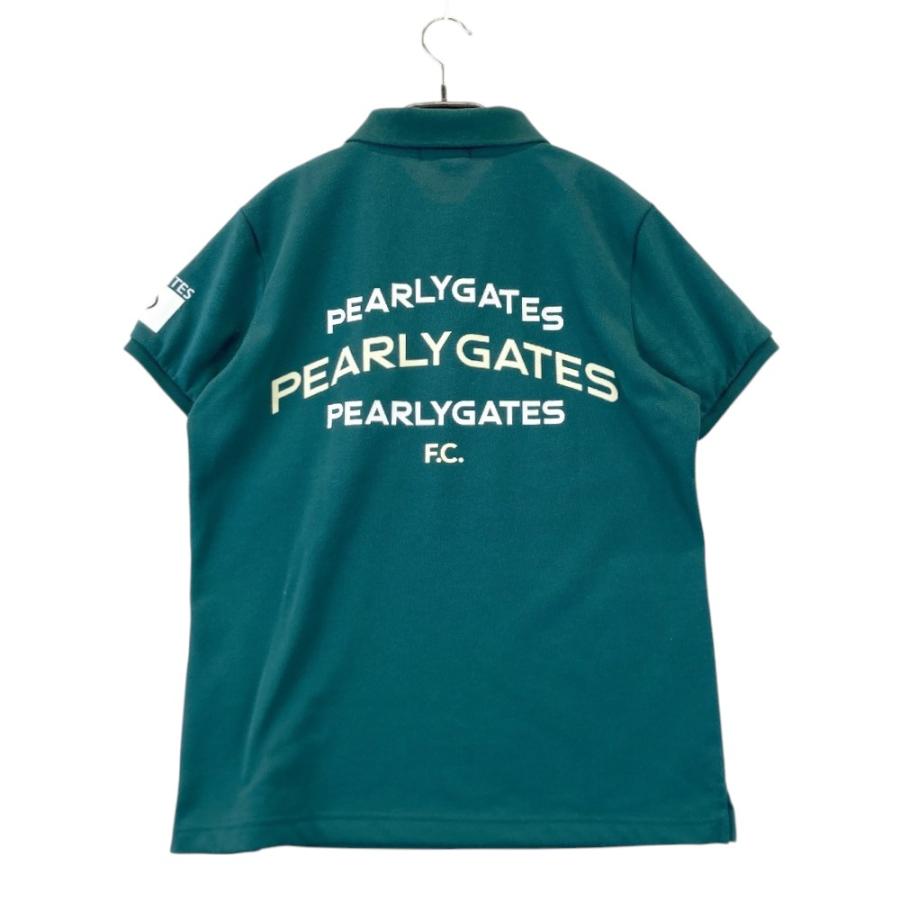 サイズ：1 PEARLY GATES パーリーゲイツ 2024年モデル ニコちゃん 半袖ポロシャツ  グリーン系 [240101416192] ゴルフウェア レディース ストスト PEARLY GATES パーリーゲイツ 2024年モデル ニコちゃん 半袖ポロシャツ