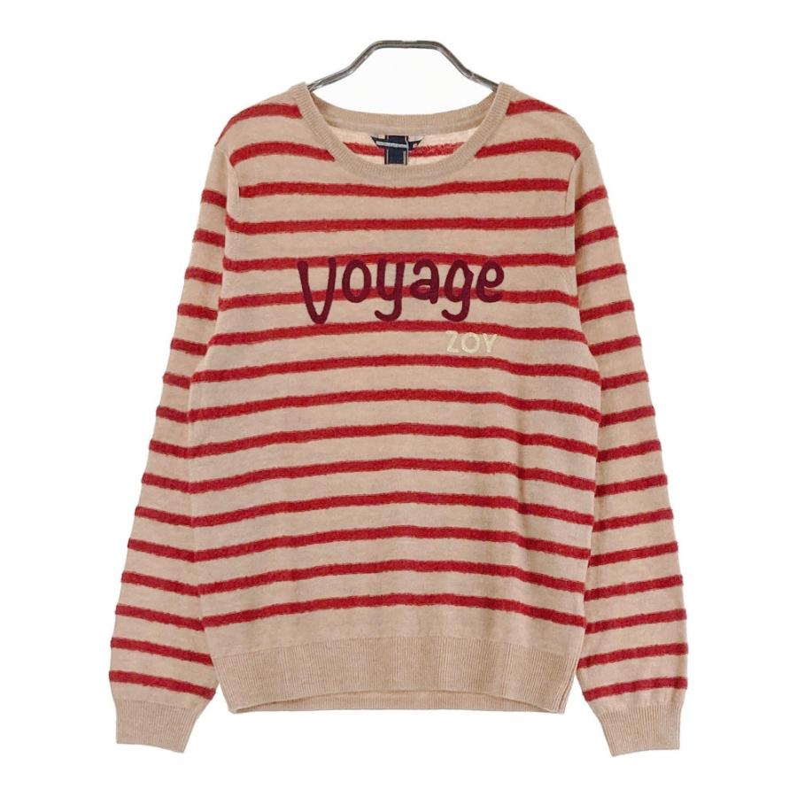 サイズ：40 ZOY ゾーイ 071578711 ニット セーター ボーダー ベージュ系 [240101416487] ゴルフウェア レディース ストスト ZOY 【新品】ZOY ゾーイ 071578711 ニット セーター ボーダー