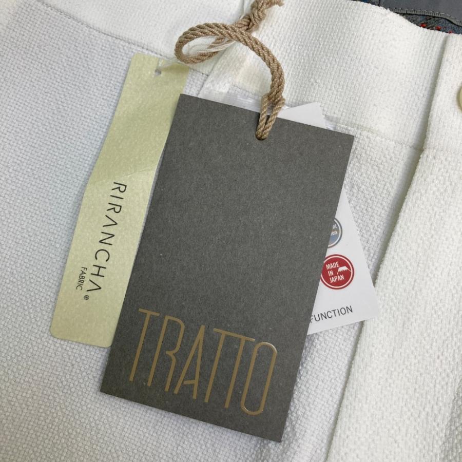 新品】TRATTO トラット 31-7201310 パンツ シアサッカー ホワイト系 79