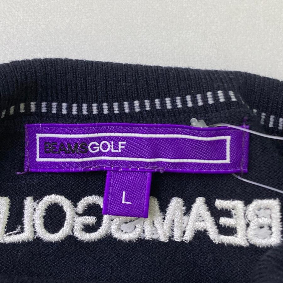 サイズ：L BEAMS GOLF ビームスゴルフ  ハイネック ニットセーター  ネイビー系 [240101416815] ゴルフウェア レディース ストスト 新品】BEAMS GOLF ビームスゴルフ ハイネック ニットセーター ネイビー