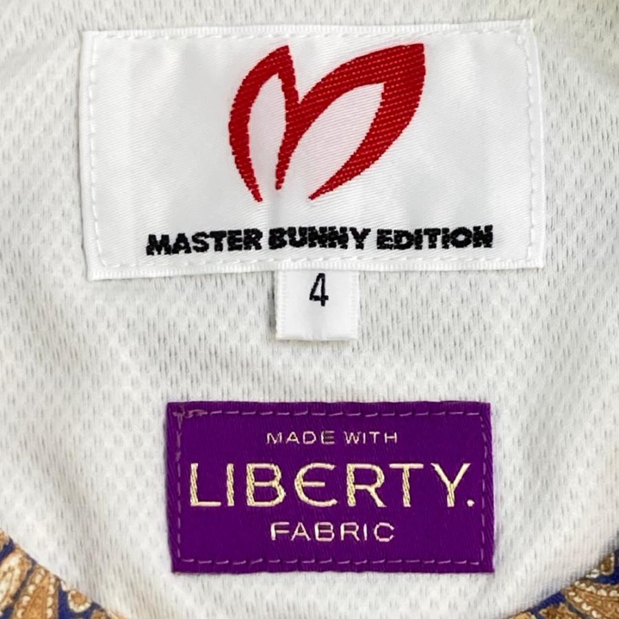 サイズ：4 MASTER BUNNY EDITION マスターバニーエディション × LIBERTY 半袖ポロシャツ ペイズリー柄 ベージュ系 [240101416995] ゴルフウェア メンズ ストスト MASTER BUNNY EDITION（マスターバニーエディション） × LIBERTY 半袖