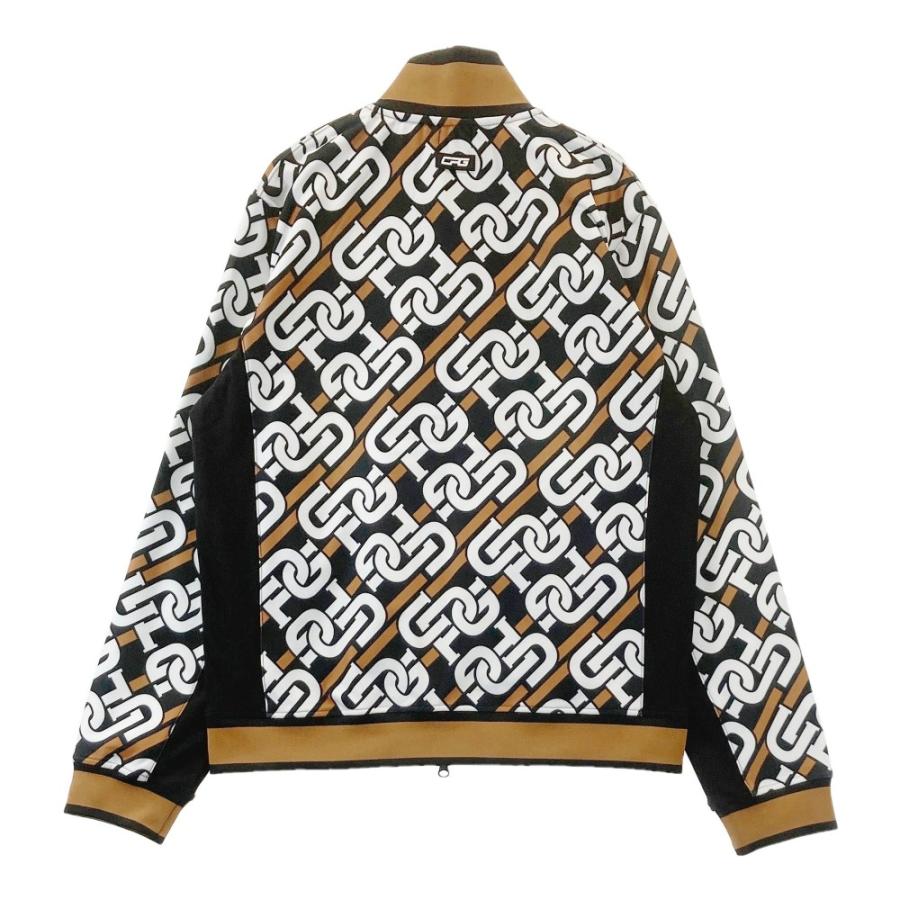 サイズ：3 CPG GOLF シーピージーゴルフ  裏起毛ジップジャケット 総柄 ブラック系 [240101417090] ゴルフウェア メンズ ストスト CPG GOLF シーピージーゴルフ 裏起毛ジップジャケット 総柄