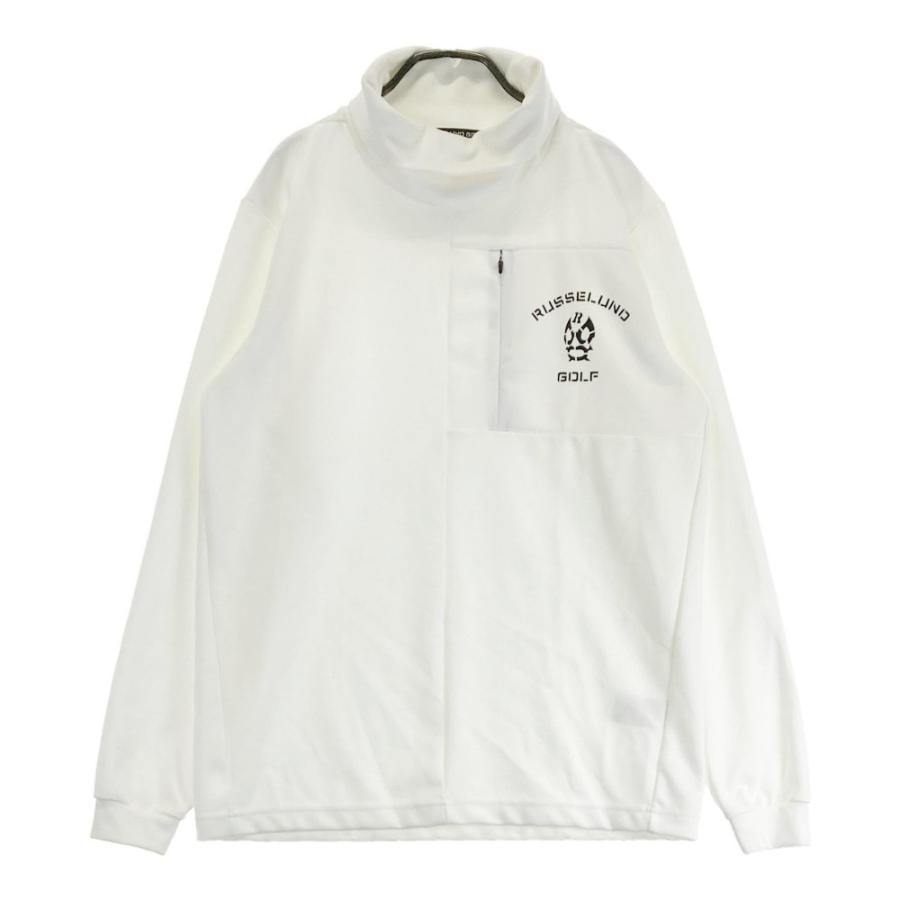 RUSSELUNO ラッセルノ モックネック長袖Tシャツ ルチャ ホワイト RUSSELUNO ラッセルノ モックネック長袖Tシャツ ルチャ ホワイト