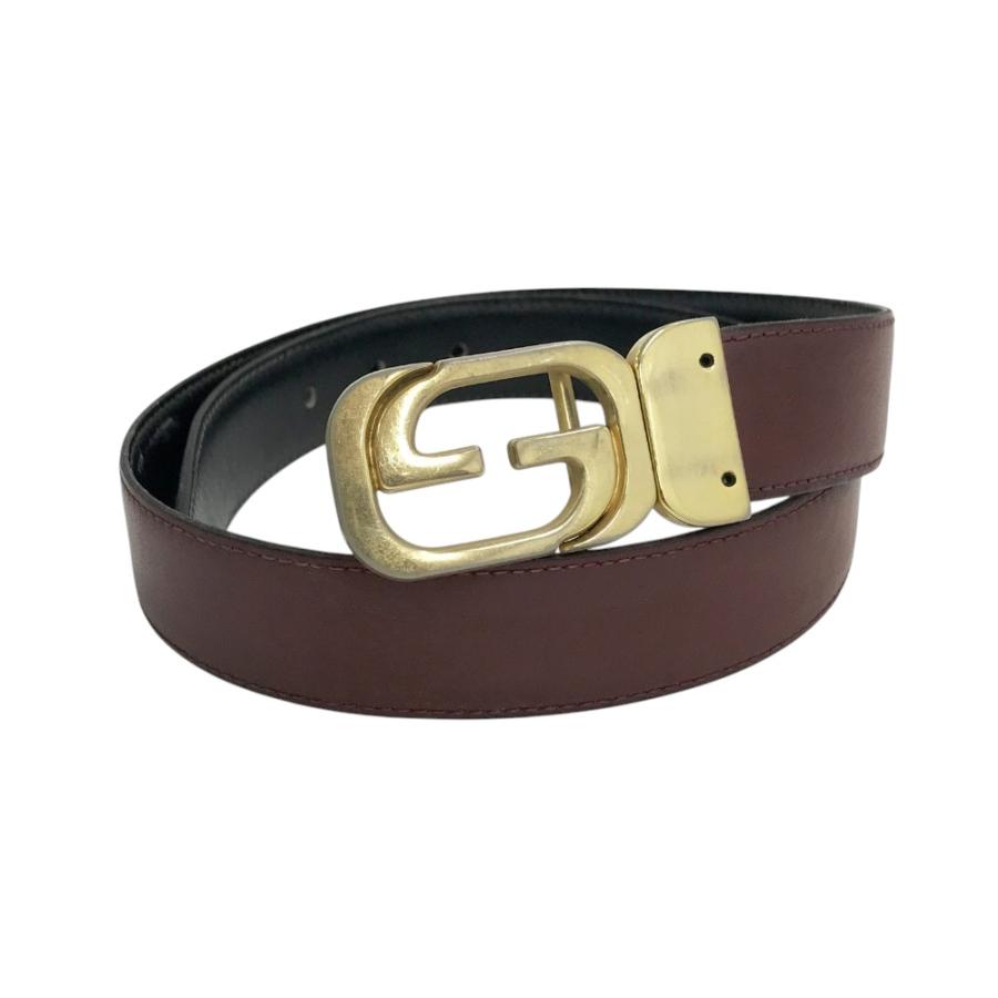 GUCCI グッチ　ベルト　レザー　ブラウン　ゴールド 31026929315-3-01u.jpg