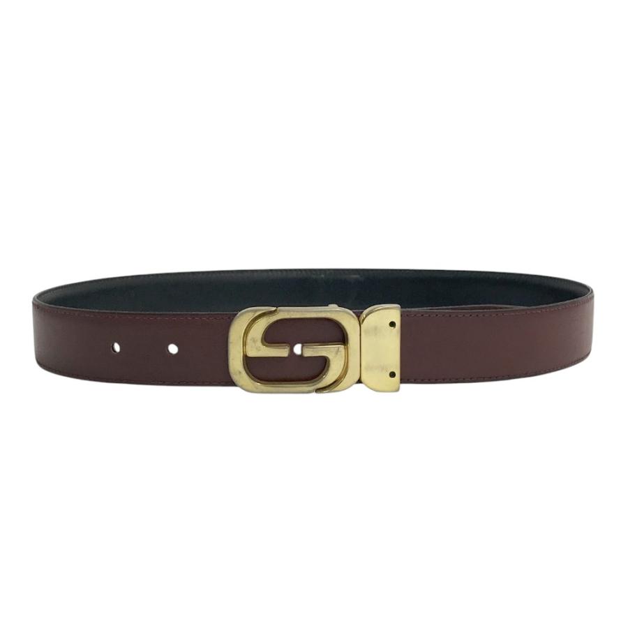 GUCCI（グッチ） 11523 レザーベルト ブラウン系 75 メンズ : ブランド