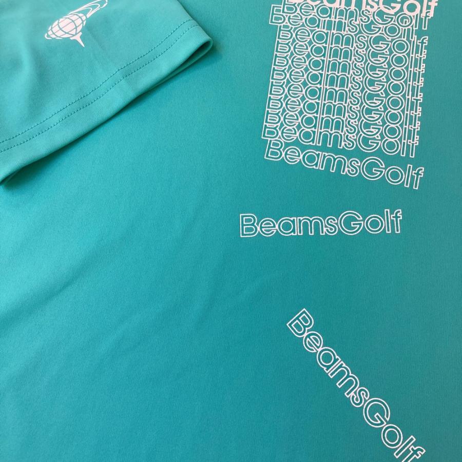 BEAMS GOLF ビームスゴルフ ハイネック 半袖Tシャツ グリーン系 M  