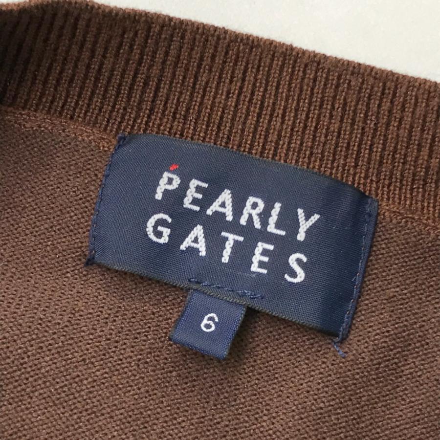 PEARLY GATES パーリーゲイツ 長袖ニットセーター ブラウン系 6 PEARLY GATES パーリーゲイツ 長袖ニットセーター ブラウン系 6