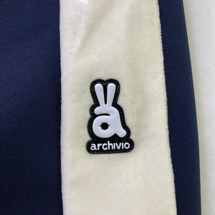 archivio（アルチビオ） 切替 ハーフジップ長袖ワンピース ネイビー系
