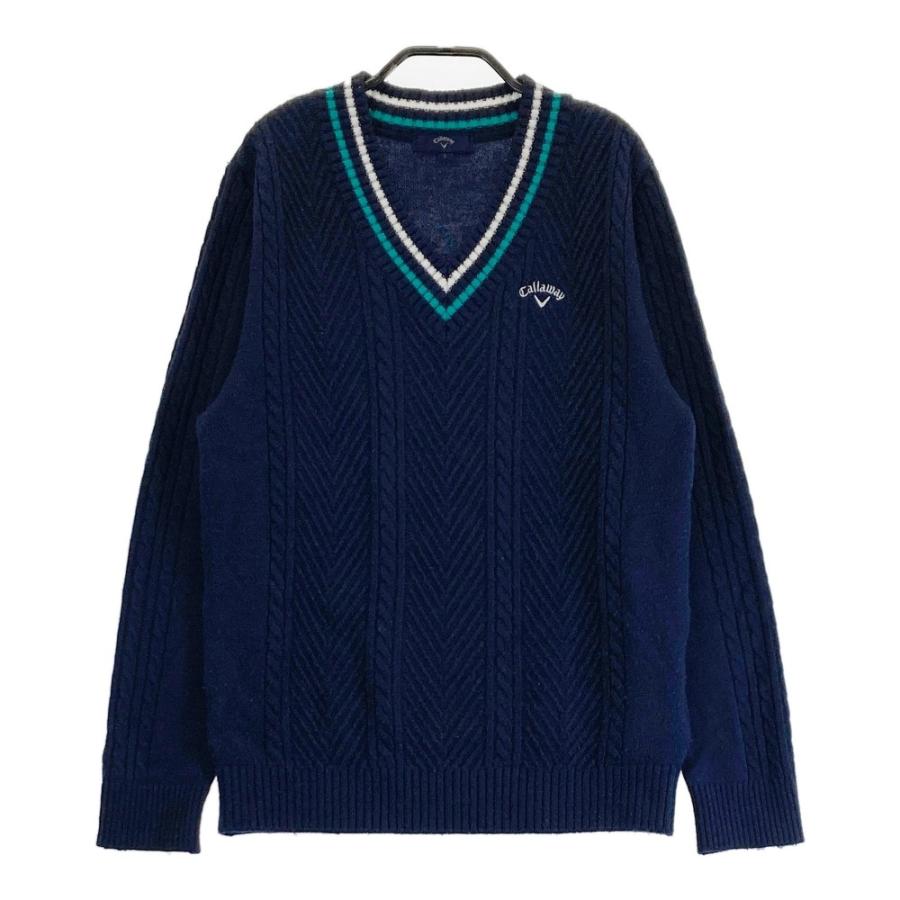 Callaway レディースセーター L ネイビー CALLAWAY キャロウェイ ニットセーター ネイビー系 L ゴルフウェア