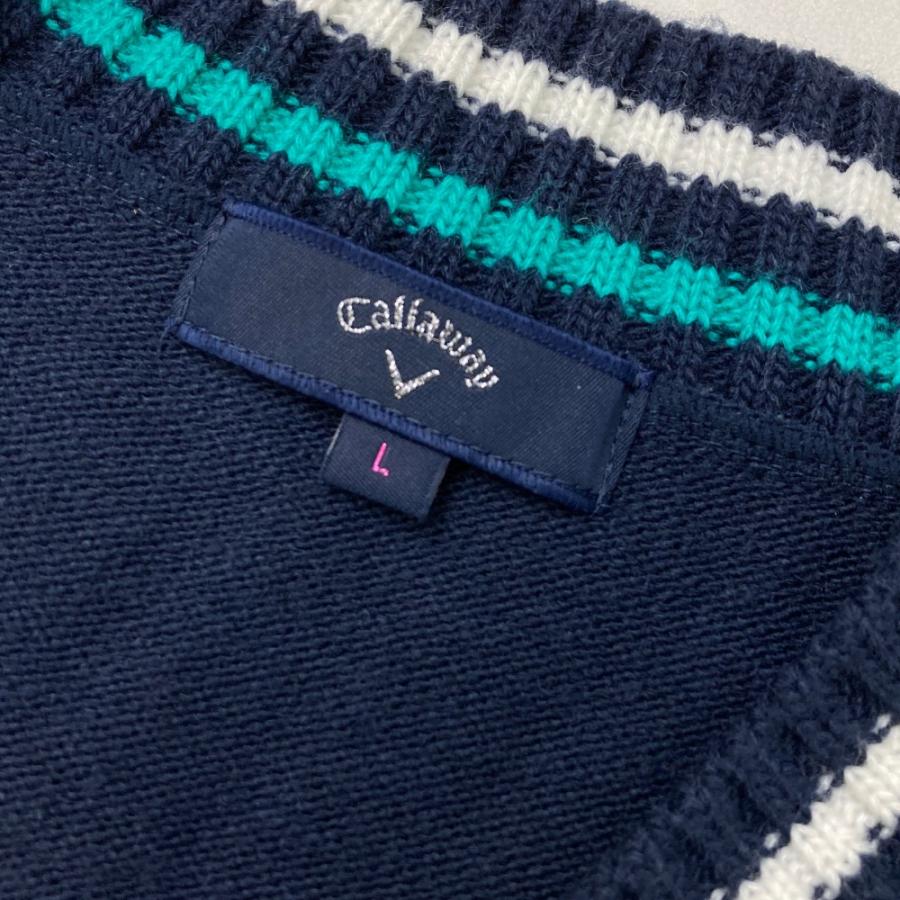 Callaway レディースセーター L ネイビー CALLAWAY キャロウェイ ニットセーター ネイビー系 L ゴルフウェア