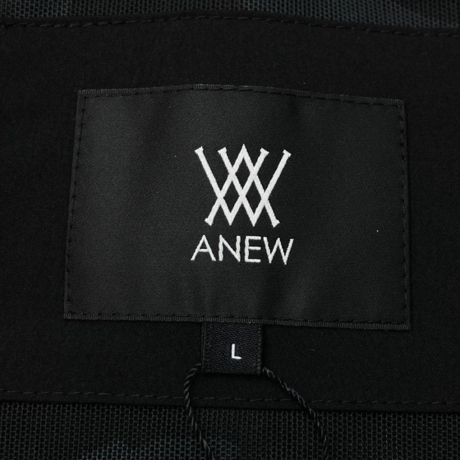 サイズ：L ANEW GOLF アニューゴルフ AGDSMJK01 ナイロン ジップジャケット  ブラック系 [240101418508] ゴルフウェア メンズ ストスト 新品】ANEW GOLF アニューゴルフ AGDSMJK01 ナイロン ジップ