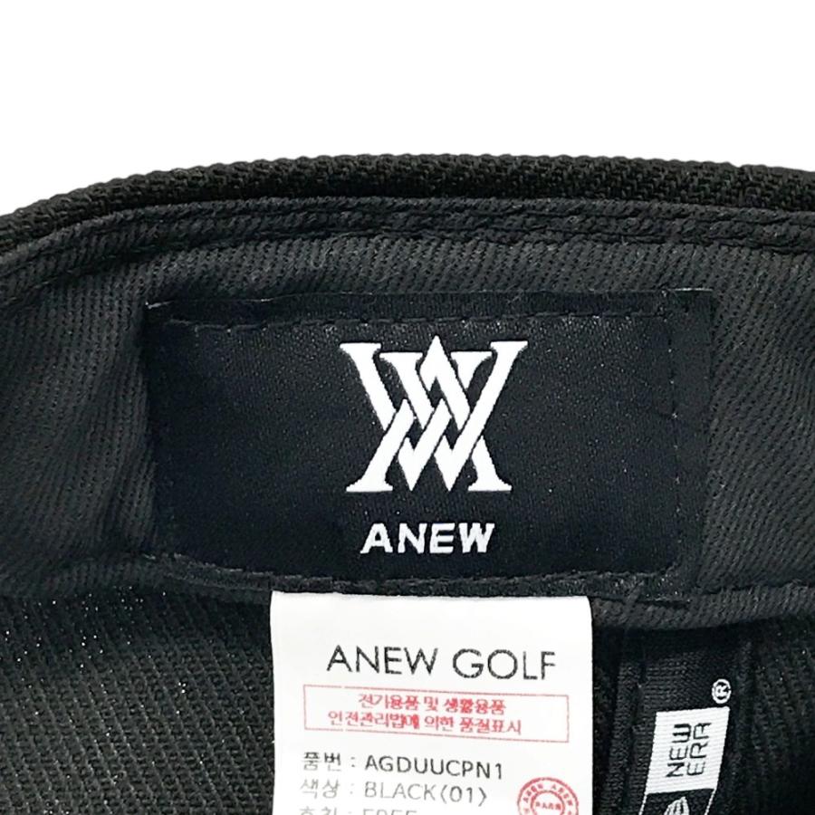 ANEW GOLF アニューゴルフ ×NEW ERA フラットキャップ ブラック