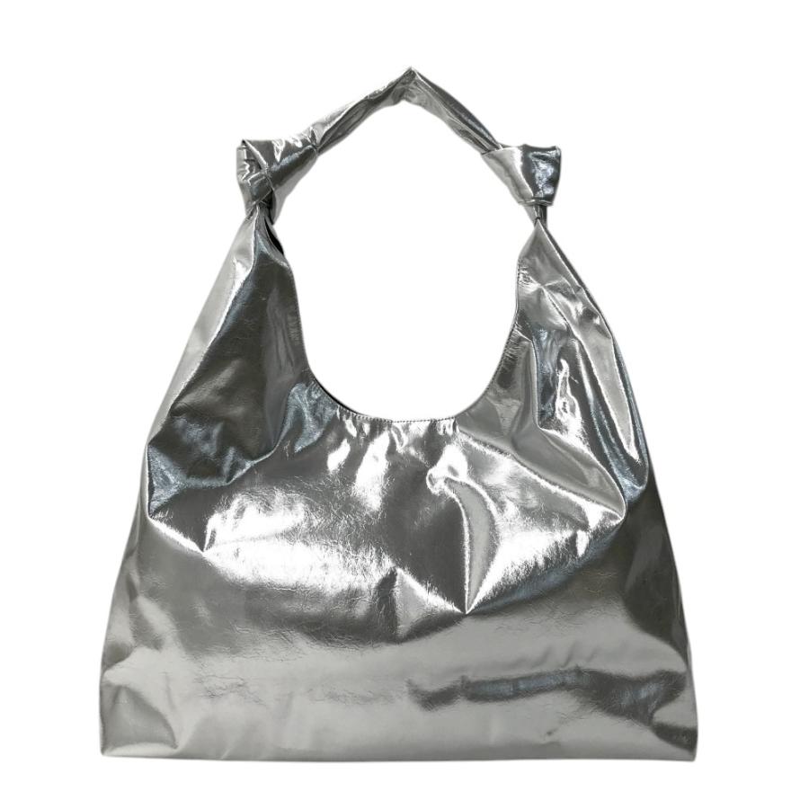 美品】ELENDEEK エレンディーク トートバッグ メタリック シルバー系 