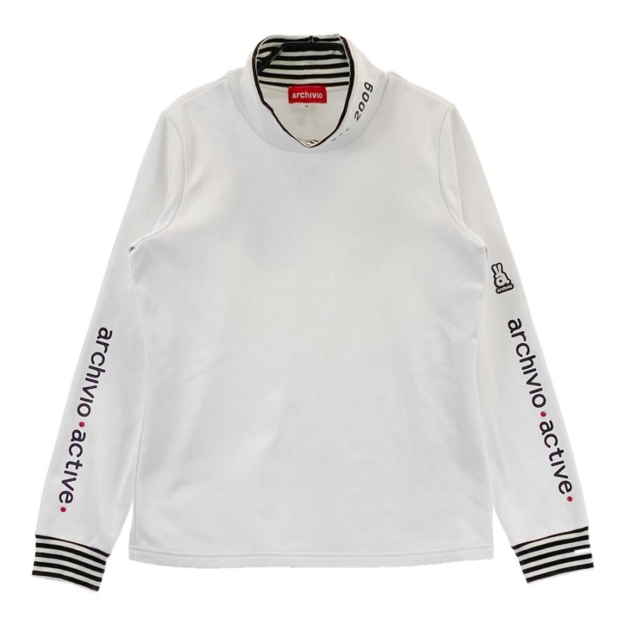 ◆新品現品限り◆アルチビオ長袖モックネック ARCHIVIO アルチビオ モックネック 長袖Tシャツ プリント ホワイト系