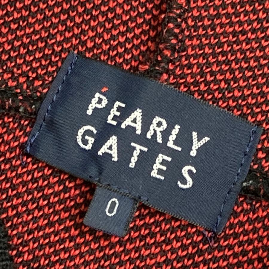 PEARLY GATES パーリーゲイツ ニット ジップパーカー 総柄 レッド系 0
