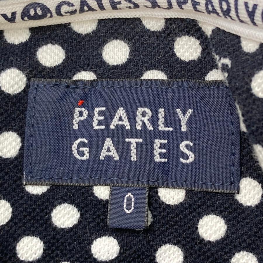 サイズ：0 PEARLY GATES パーリーゲイツ  半袖ポロシャツ 30周年 ドット柄 ネイビー系 [240101419020] ゴルフウェア レディース ストスト 1-240101477267-m-01-pl.jpg