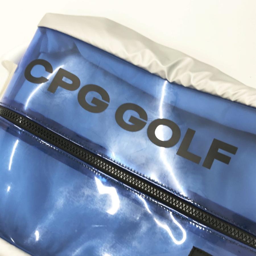 cpgゴルフ　ゴルフシューズバッグ チェック柄 CPG GOLF シーピージーゴルフ シューズケース ブルー系 ゴルフウェア