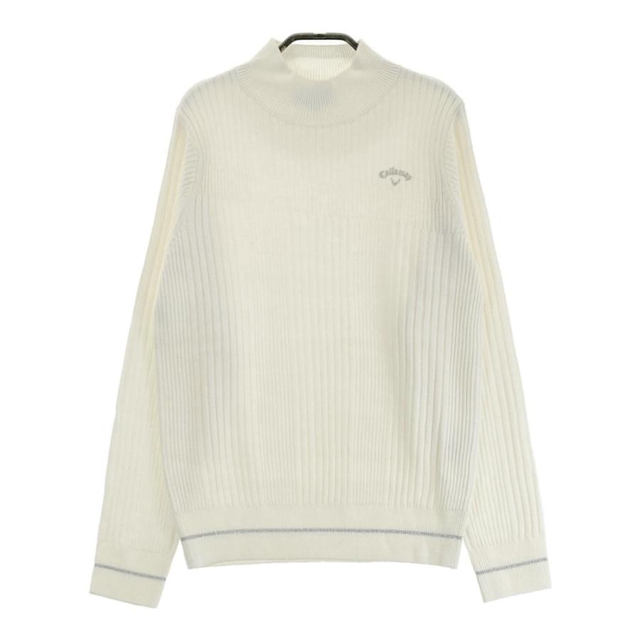 サイズ：L CALLAWAY キャロウェイ  長袖ニットセーター  ホワイト系 [240101419270] ゴルフウェア レディース ストスト CALLAWAY キャロウェイ 長袖ニットセーター ホワイト系 L ゴルフ