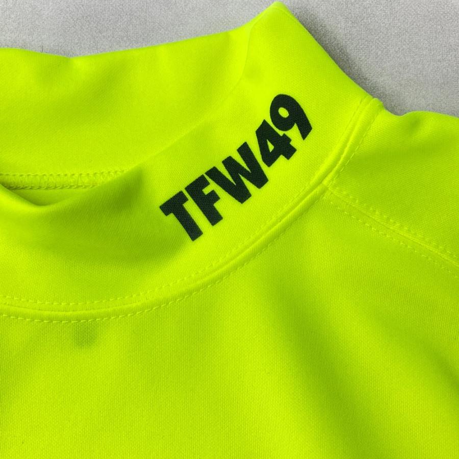 サイズ：L TFW49 ティーエフダブリューフォーティーナイン T102220014 Tシャツ SIDE MESH MOCK NECK  イエロー系 [240101419468] ゴルフウェア メンズ ストスト 新品】TFW49 ティーエフダブリューフォーティーナイン