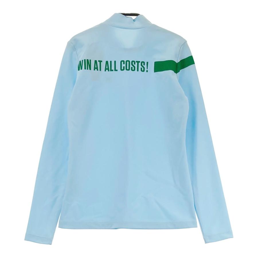サイズ：S WAAC ワック 072242060 長袖モックネックTシャツ  ブルー系 [240101419507] ゴルフウェア レディース ストスト WAAC 【新品】WAAC ワック 072242060 長袖モックネックTシャツ ブルー