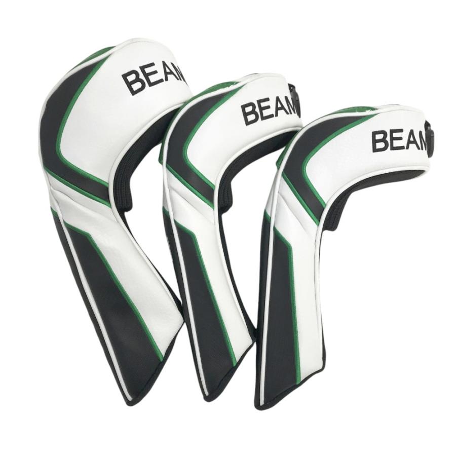 BEAMS GOLF ビームスゴルフ ヘッドカバー 3点セット ホワイト系 BEAMS GOLF ビームスゴルフ ヘッドカバー 3点セット ホワイト系