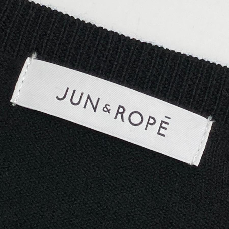 JUN&ROPE ジュン アンド ロペ ウール Vネック ニットセーター ブラック