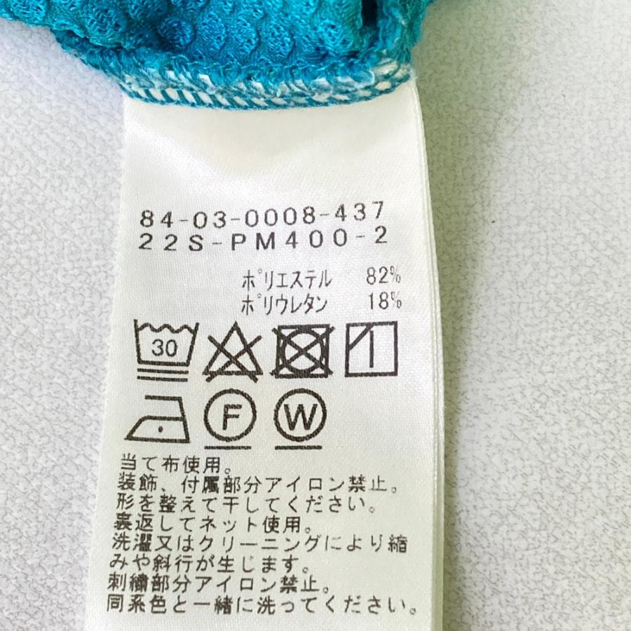 BEAMS GOLF ビームスゴルフ 半袖モックネックTシャツ メッシュ ブルー