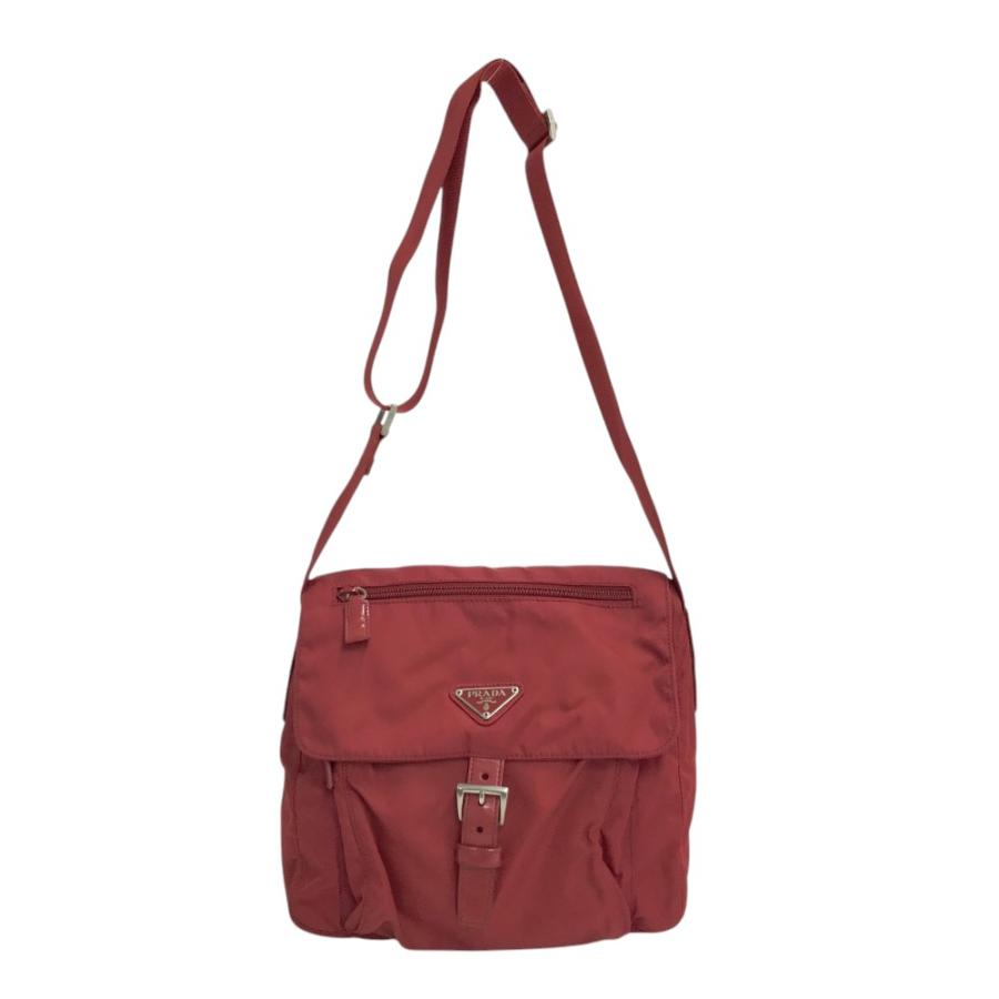 PRADA プラダ B8994 VELA ナイロン ショルダーバッグ レッド系