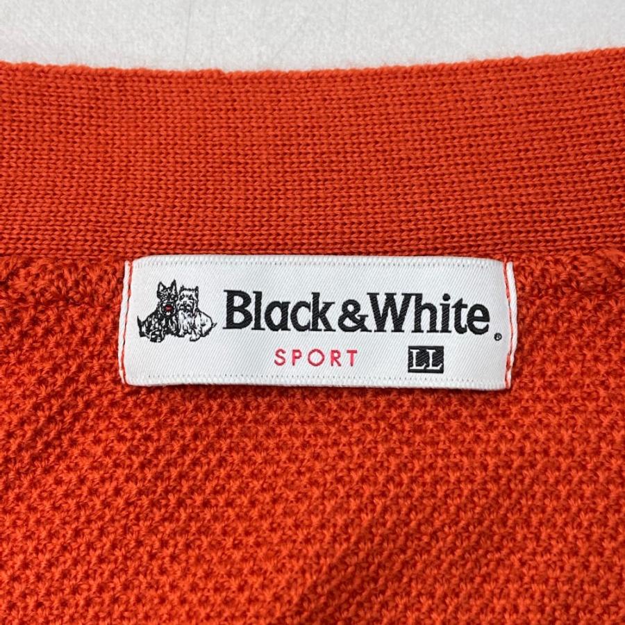 BLACK&WHITE ブラックアンドホワイト ニット カーディガン オレンジ系 