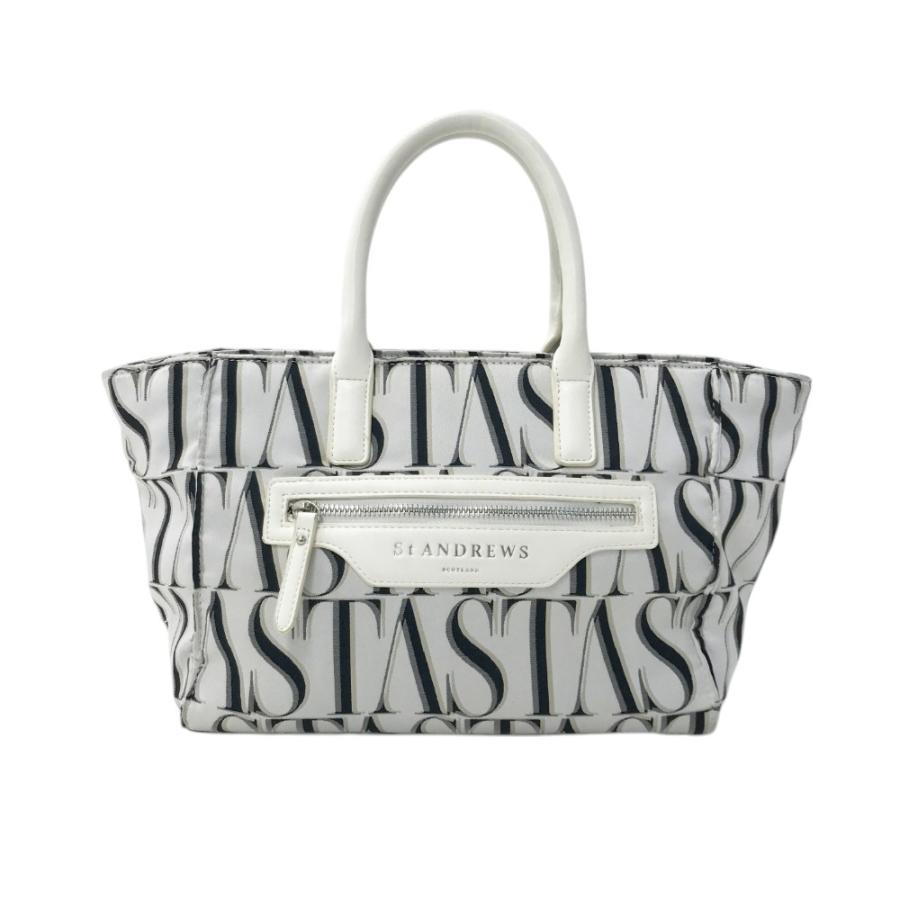 ST ANDREWS セントアンドリュース カートバッグ 総柄 ホワイト系