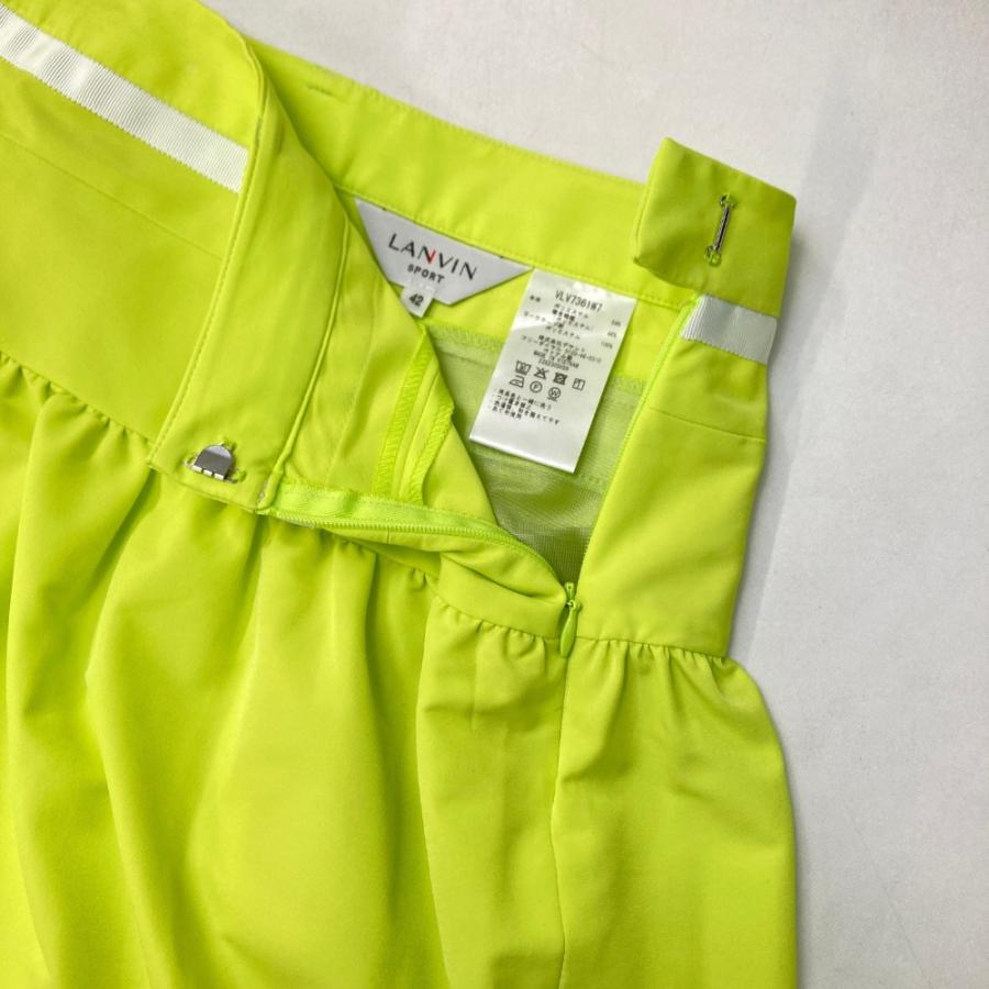LANVIN SPORT ランバン スポール 黄緑 フレアスカート グリーン系 42