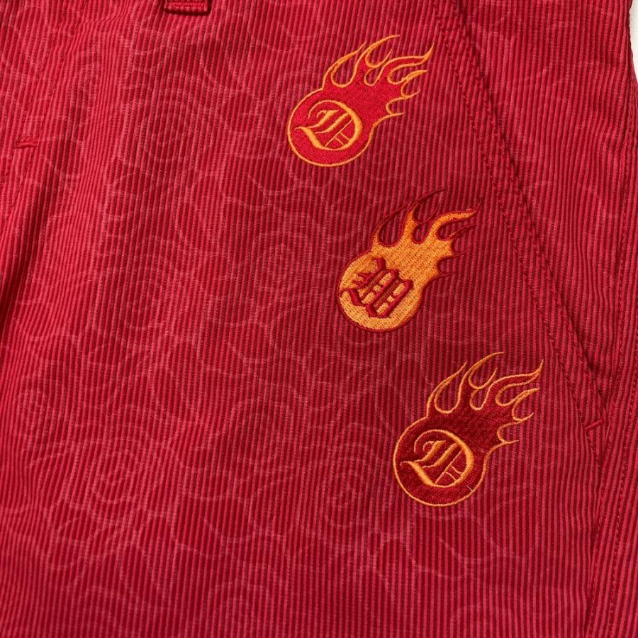 DANCE WITH DRAGON ダンスウィズドラゴン ロングパンツ 花柄 レッド系