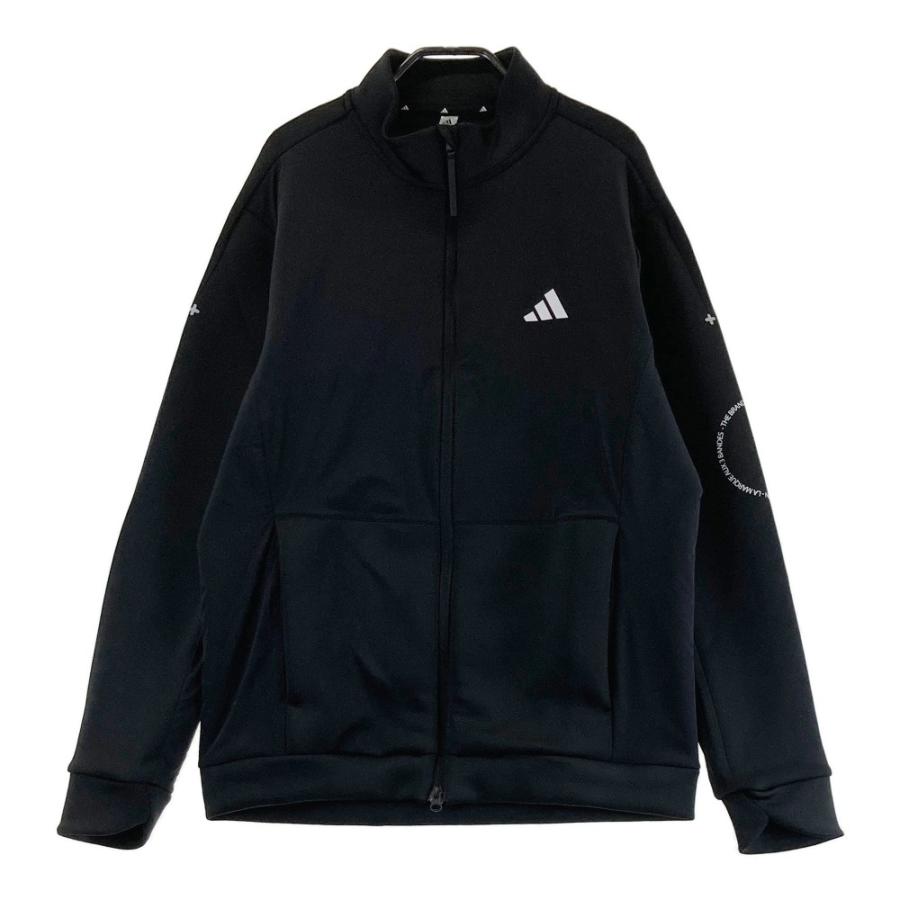 新品adidas ジップアップジャケット 黒　フリースセットアップ　ゴルフ秋冬 新品adidas ジップアップジャケット 黒 フリースセットアップ ゴルフ秋冬