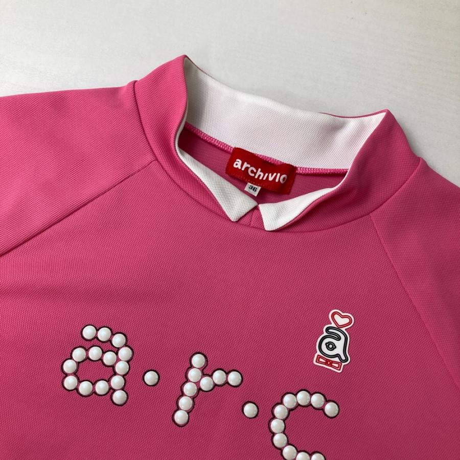 ARCHIVIO アルチビオ 襟付き 半袖Tシャツ ピンク系 36 ゴルフウェア
