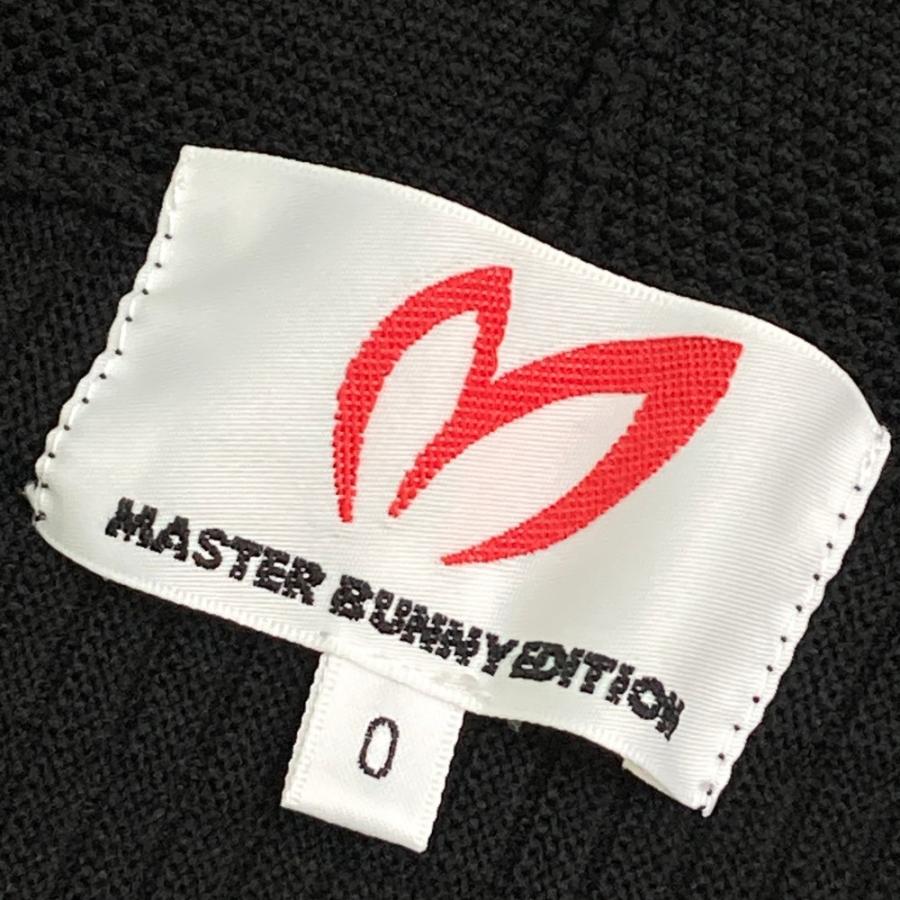 サイズ：0 MASTER BUNNY EDITION マスターバニーエディション  ニットパーカー バックプリーツ ロゴ  ブラック系 [240101422914] ゴルフウェア レディース ストスト MASTER BUNNY EDITION（マスターバニーエディション） ニットパーカー