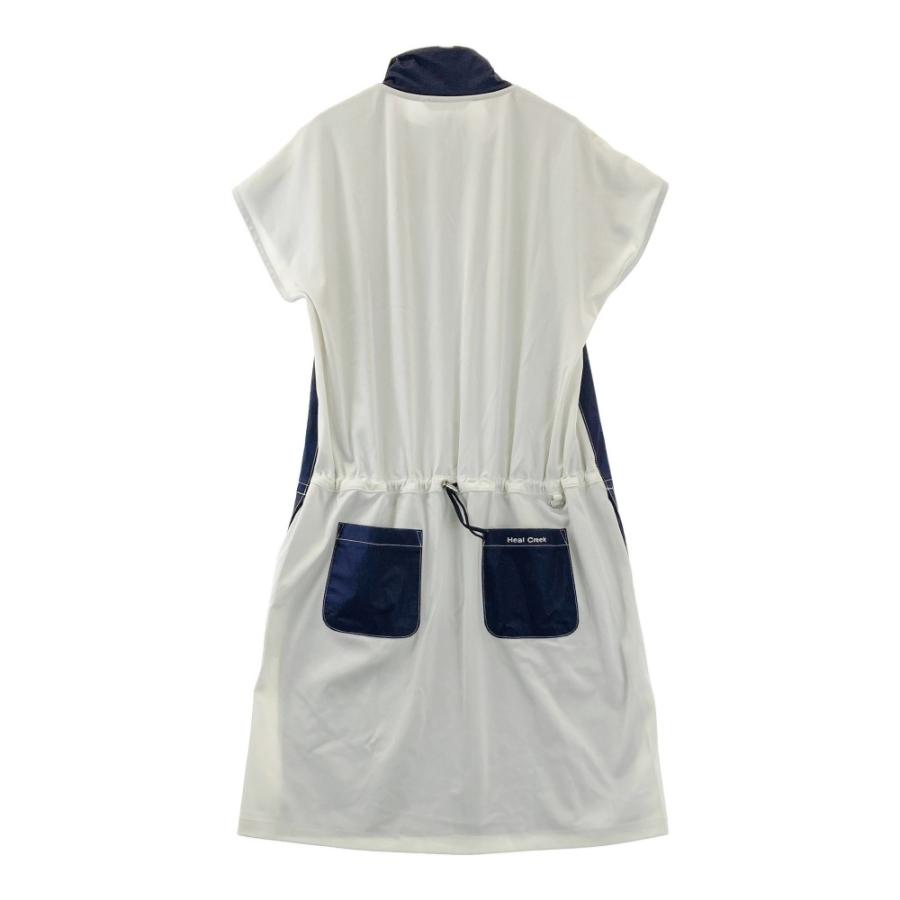 【未使用品】ヒールクリーク　ゴルフウェア　ワンピース　ハーフジップ　サイズ40 HEAL CREEK ヒールクリーク ハーフジップ 半袖ワンピース